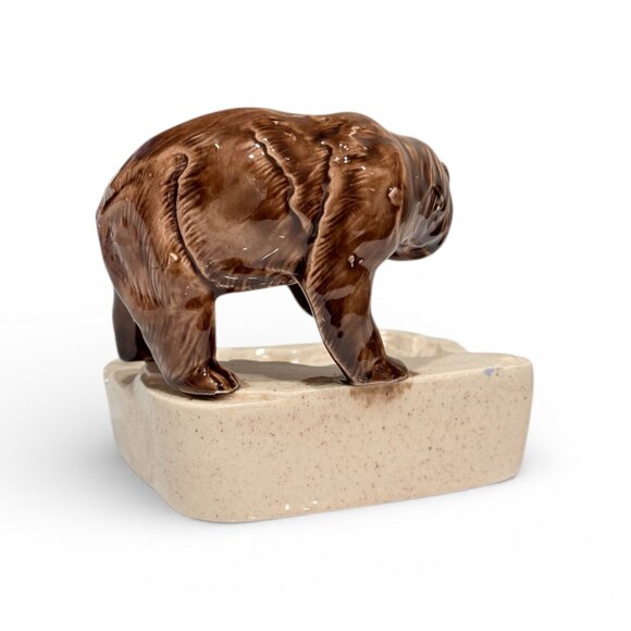 1970's Brown Bear Fishing Ashtray - Picture 9 of 16